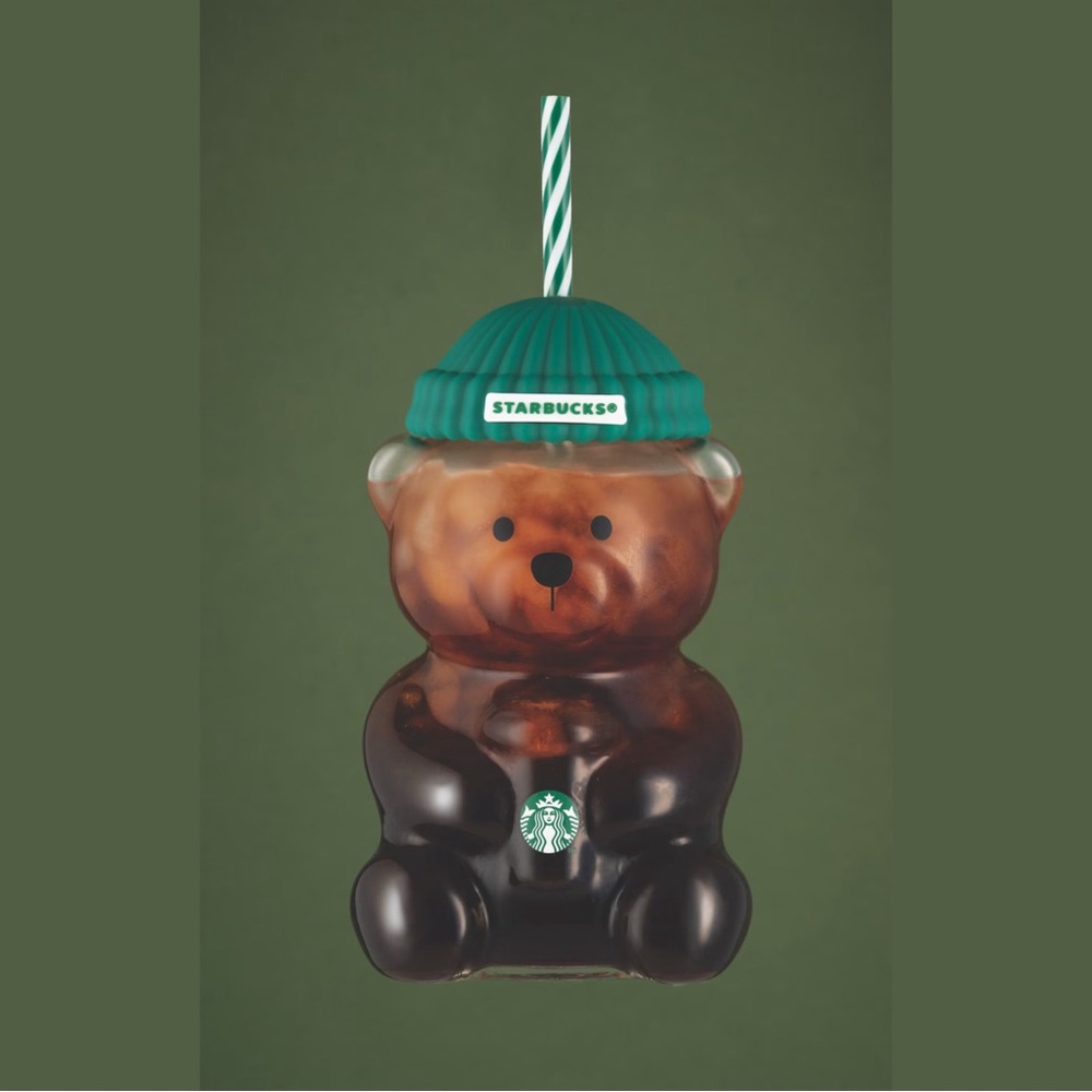 Viral TikTok Starbucks 20 oz Glass Bearista Cold Cup